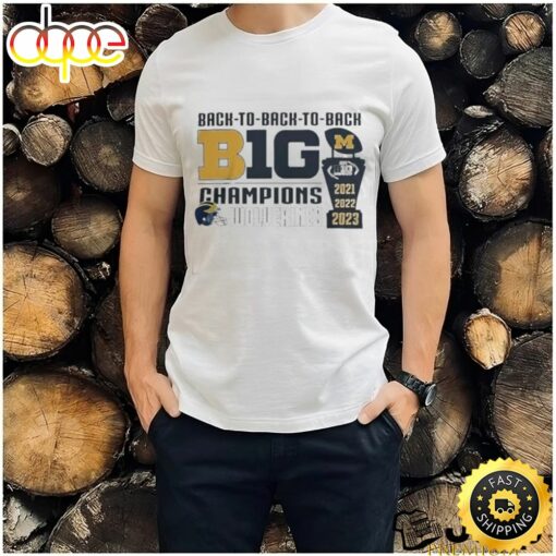 Michigan Wolverines Logo 2023 Big 10 Trophy Conference Champions T Shirt