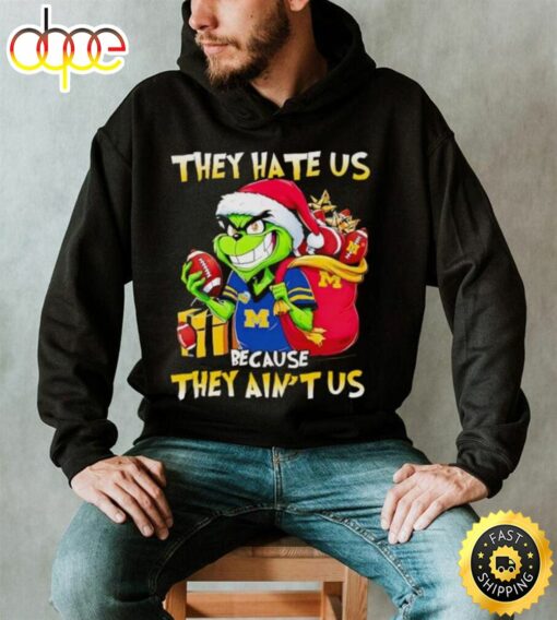 Michigan Wolverines Santa Grinch They Hate Us Because They Ain’t Us Shirt