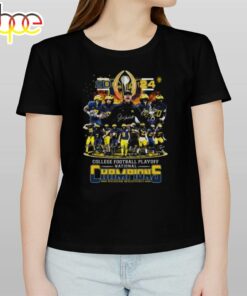 Michigan Wolverines Team Football 2024 College Football Playoff National Champions Signatures Shirt