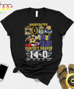 Michigan Wolverines Undefeated 2024 Go Blue Perfect Season Signatures Shirt