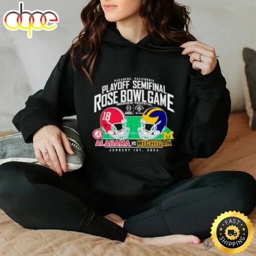 Michigan Wolverines Vs. Alabama Crimson Tide College Football Playoff 2024 Rose Bowl Matchup Shirt