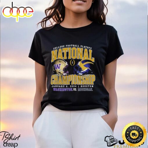 Michigan Wolverines Vs. Washington Huskies College Football Playoff 2024 National Championship Matchup Focus Execute Win Shirt