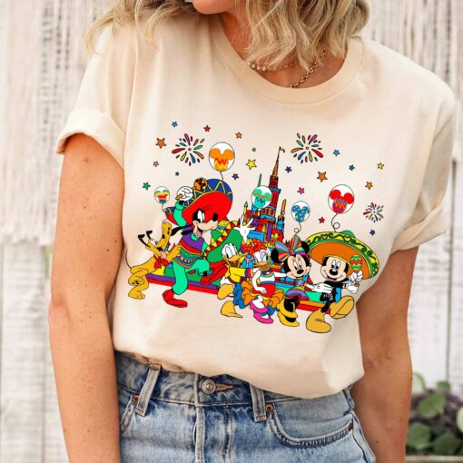 Mickey And Friends Balloon Castle Disney Cinco De Mayo Shirt