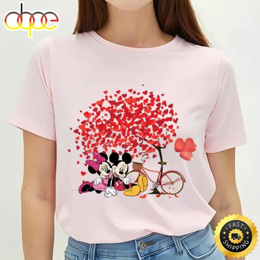 Mickey And Minnie Disney Tree Love Valentine Shirt