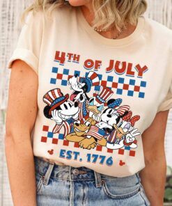 Mickey Checkered Disney 4th Of July Independence Day Shirt