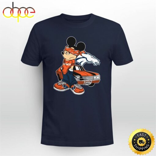 Mickey Mouse Denver Broncos Super Cool Mickey Mouse 100 Year Anniversary Shirt