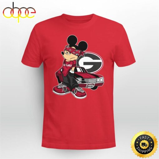 Mickey Mouse Georgia Bulldogs Super Cool Mickey Mouse 100 Year Anniversary Shirt