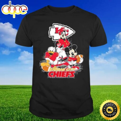 Mickey Mouse Goofy And Donald Duck Kansas City Chiefs 2023 T-shirt