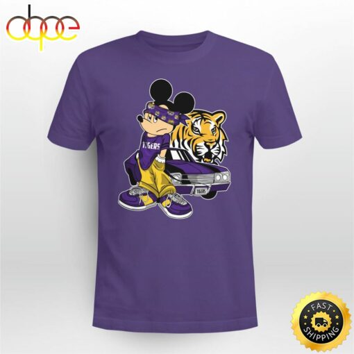 Mickey Mouse LSU Tigers Super Cool Mickey Mouse 100 Year Anniversary Shirt