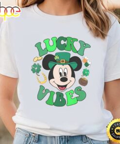 Mickey Mouse Lucky Vibes Shirt, Mickey St Patricks Day