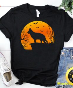 Miniature German Shepherd Moon Halloween Costume Dog Owner T-shirt