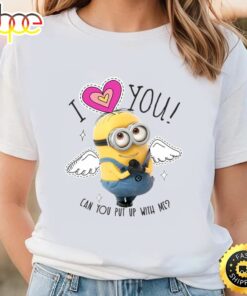 Minions Valentine’s Day Dave I Love You Angel Wings T-Shirt