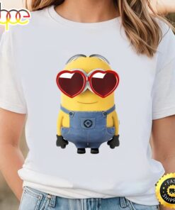 Minions Valentine’s Day Heart Shaped Glasses T-Shirt