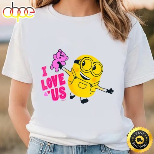 Minions Valentine’s Day I Love Us Bear T-Shirt