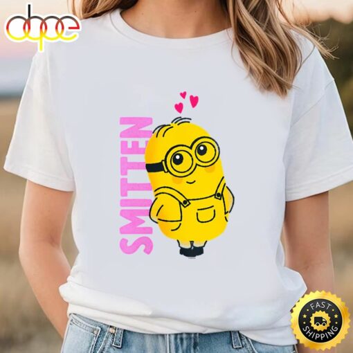 Minions Valentine’s Day Smitten V-Neck T-Shirt