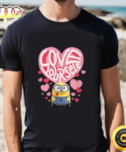 Minions Valentines Day Love Yourself Heart Collage T-Shirt