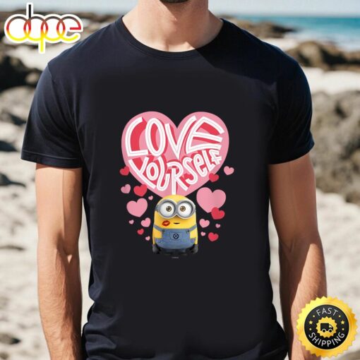 Minions Valentines Day Love Yourself Heart Collage T-Shirt