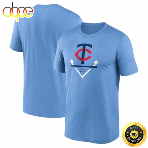 Minnesota Twins 2023 Diamond Icon Legend Performance Light Blue T-shirt