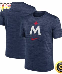 Minnesota Twins 2023 Logo Velocity Performance Navy T-shirt