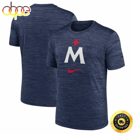 Minnesota Twins 2023 Logo Velocity Performance Navy T-shirt