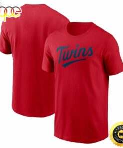 Minnesota Twins 2023 Wordmark Red T-shirt