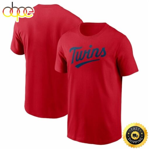 Minnesota Twins 2023 Wordmark Red T-shirt