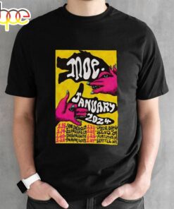 Moe. Tour January 2024 Black T-Shirt Gift Fans Music All Size