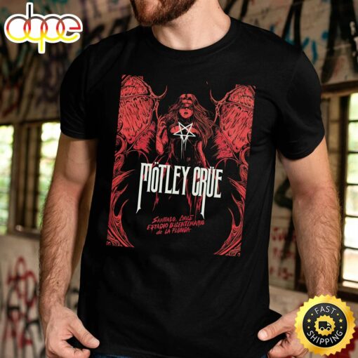 Motley Crue Chile The World Tour 2023 Unisex Black T-shirt