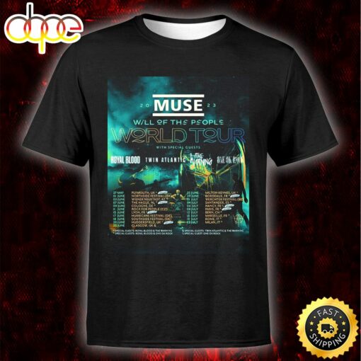 Muse Will Of The People Europe Tour 2023 Unisex Tshirt