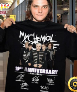 My Chemical Romance 19Th Anniversary Signatures Black For Man T Shirt