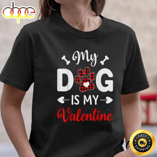 My Dog Is My Valentine Funny Gifts For Dog Lover T-Shirt