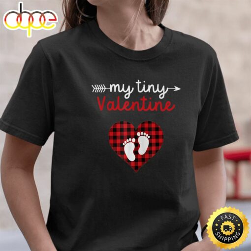 My Tiny Valentine Mom To Be 2023 Pregnancy Announcement T-Shirt