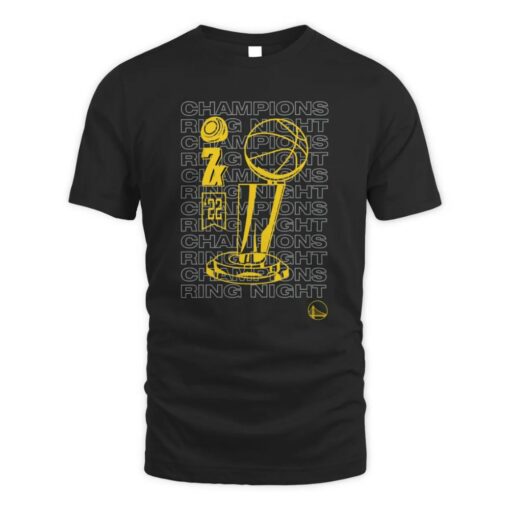 NBA Finals Champions Ring Night Locker Golden State Warriors 2022 T-shirt