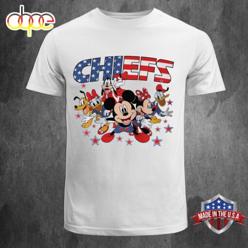 NFL Kansas City Chiefs Independence Day Proud of 4 July Disney Unisex T-Shirt