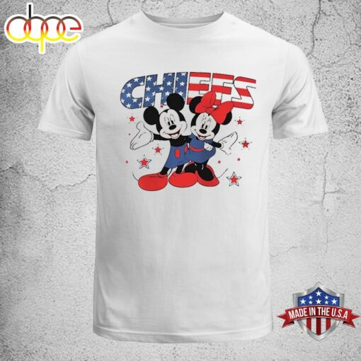 NFL Kansas City Chiefs Independence Day Proud of 4 July Mickey Love Flag America T-Shirt