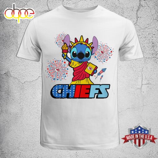 NFL Kansas City Chiefs Stitch Independence 2024 Unisex T-Shirt