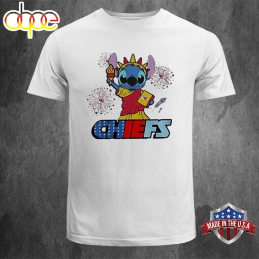 NFL Kansas City Chiefs Stitch Independence 4th Of July 2024 T-shirt