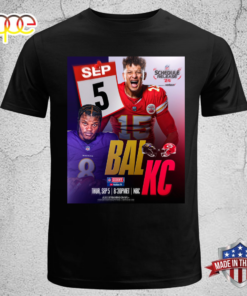 NFL Schedule Release 24 Baltimore Ravens Vs Kansas City Chiefs On Thursday September 5 Unisex T-shirt