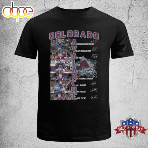 NHL Colorado Avalanche Ice Hockey Team Signatures T-Shirt