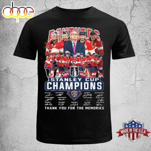 NHL Florida Panthers 2023-2024 Stanley Cup Champions Thank You For The Memories T-Shirt