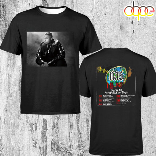 Nas 30 Year Anniversary Tour To UK &amp EU 2024 Unisex T-Shirt