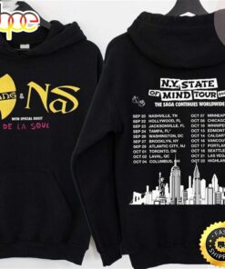 Nas Wu Tang Clan Hoodie Ny State Of Mind Tour Unisex Tshirt