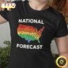 National Forecast American USA Rainbow Map Gay Pride LGBT Valentines Day T-shirt