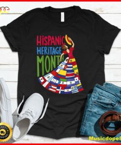 National Hispanic Heritage Month Celebration Flags Men Women T-Shirt