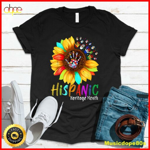 National Hispanic Heritage Month Sunflower All Countries T-Shirt