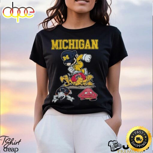 Ncaa Shop Super Mario Michigan Wolverines Stomp Ohio State Buckeyes, Penn State And Indiana Hoosiers Shirt