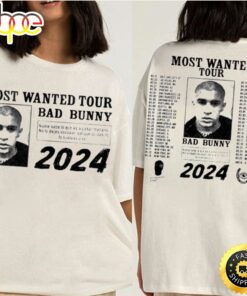 New Bad Bunny Most Wanted Tour 2024 T-Shirt