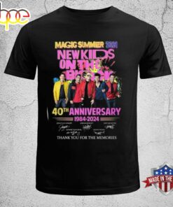 New Kids On The Block Magic Summer 40th Anniversary 1981-2024 Thank You For The Memories T-Shirt