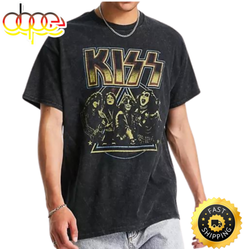 New Look Kiss Printed Black T-shirt