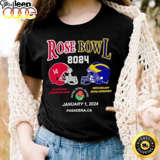 New Rose Bowl 2024 Alabama Crimson Tide Vs Michigan Wolverines January 1 Shirt